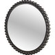 preview thumbnail 1 of 2, Mercana Orbit Black Metal Beaded Frame Round Mirror - 43" x 43" - 42.9L x 2.4W x 43.0H