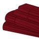 preview thumbnail 46 of 75, Superior Gyda Deep Pocket 400-Thread Count Striped Egyptian Cotton Sheets Split King - Burgundy