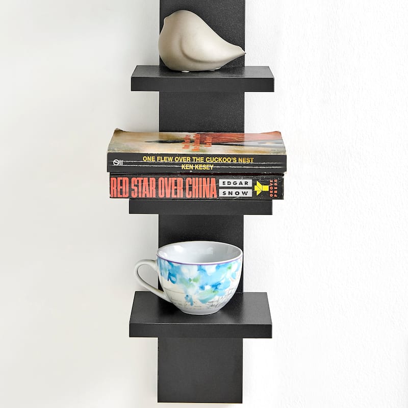 Danya B. 5-Tier Utility Column 5.5" x 6" x 30" Ladder Wall Shelves