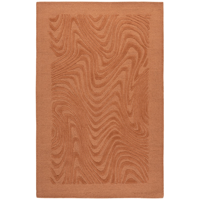 SAFAVIEH Handmade Ebony Sabiye Wool Rug - 5' x 8' - Rust