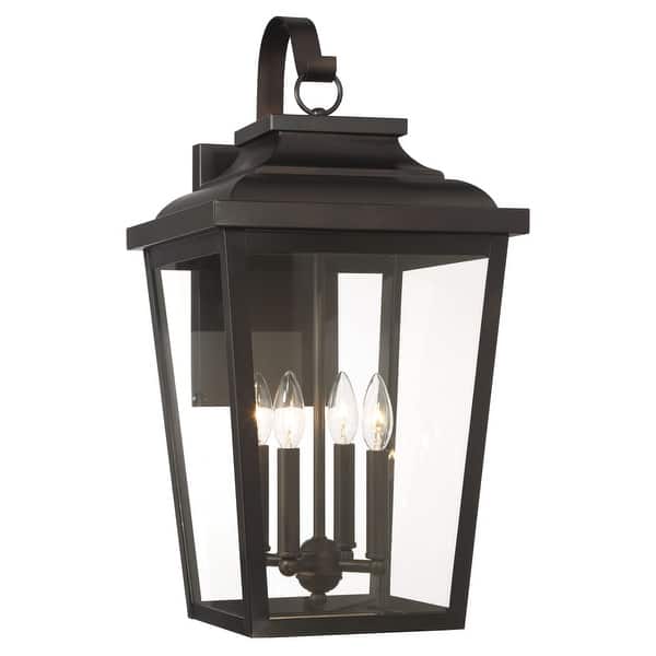 slide 2 of 5, The Great Outdoors 72178-C Irvington Manor 4 Light 24" Tall Outdoor Chelesa Bronze