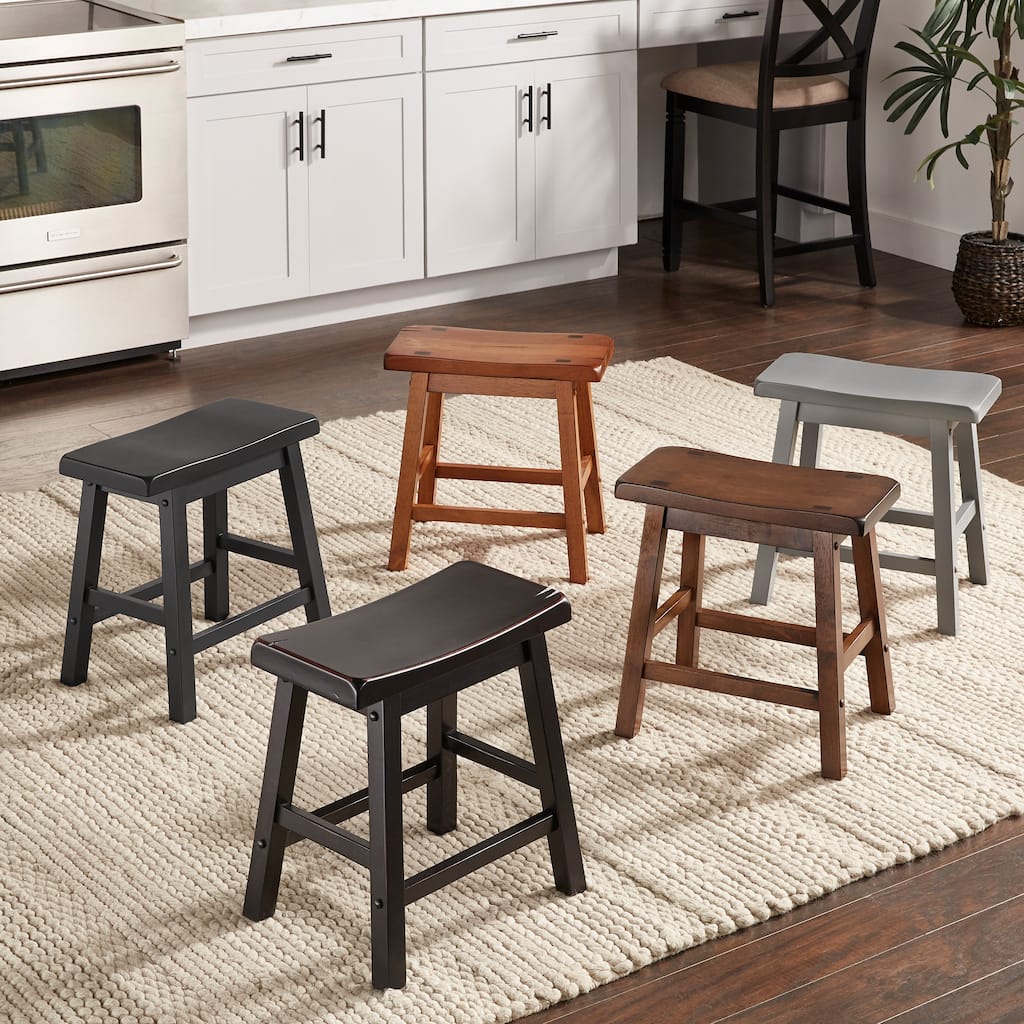 Salvador 18-in. Backless Saddle-seat Stools (Set of 2) by iNSPIRE Q Bold - Stool