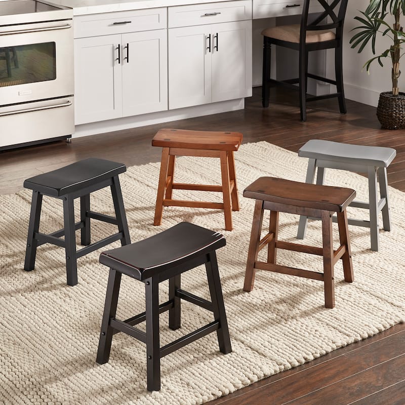 Salvador 18-in. Backless Saddle-seat Stools (Set of 2) by iNSPIRE Q Bold - Stool