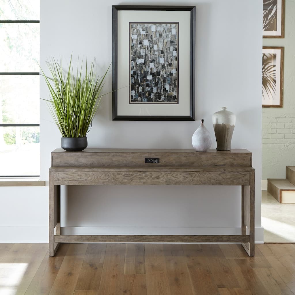 Bartlett Field Dusty Taupe Console Bar Table