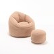 preview thumbnail 12 of 101, Microfiber High-Density Foam Bean Bag Lounge Chairs with Removable Footrest