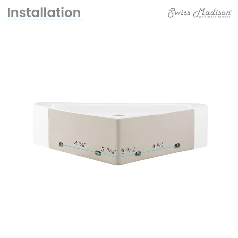 St Tropez Corner Wall Hung Sink
