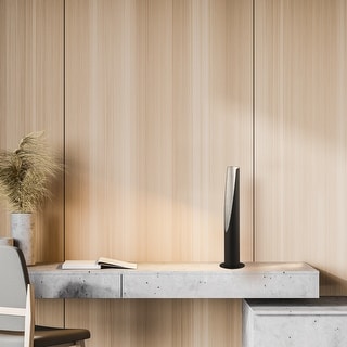 Eglo Table Lamp Barbotto, Bedside Lamp With Indirect Light, Living Room Lighting Made Of Black Metal And Wood In Oak, Incl. GU10 Bulb, 40 Cm, FSC Certified, Warm White