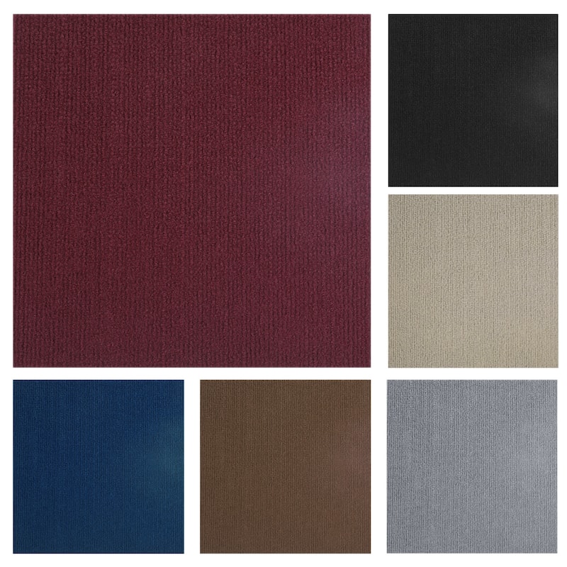 Self Adhesive Carpet Floor Tile Non-slip Floor Mat (12sqft - 12 Tiles)
