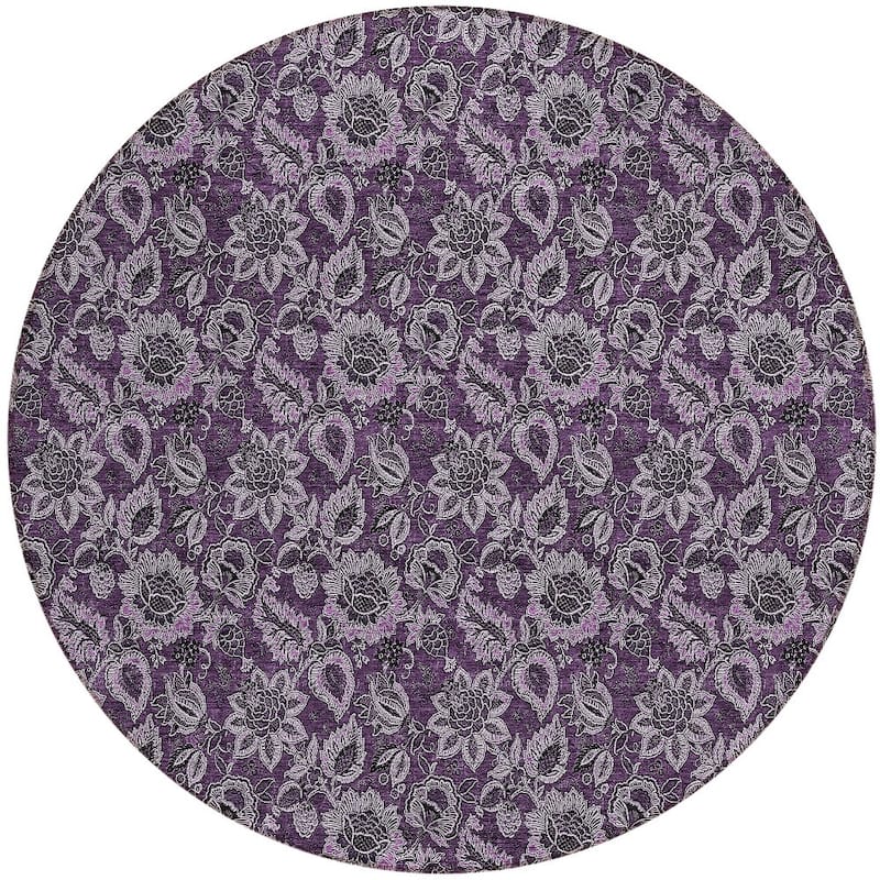 HomeRoots Floral Transitional Rectangle Outdoor Rug