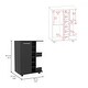 preview thumbnail 14 of 45, Bar Cart with 2 Open Shelves, 4 Casters, 6 Wine Cubbies, 2 Inner Shelves, and Cabinet - 23" W x14"D x 32"H