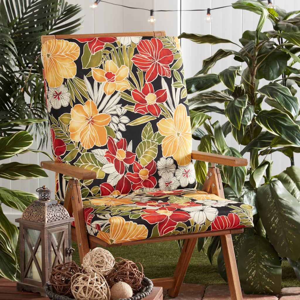 Greendale Home Fashions Outdoor High Back Chair Pad