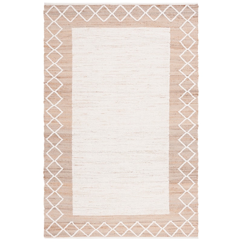 SAFAVIEH Handmade Natural Fiber Charlize Farmhouse Trellis Border Jute