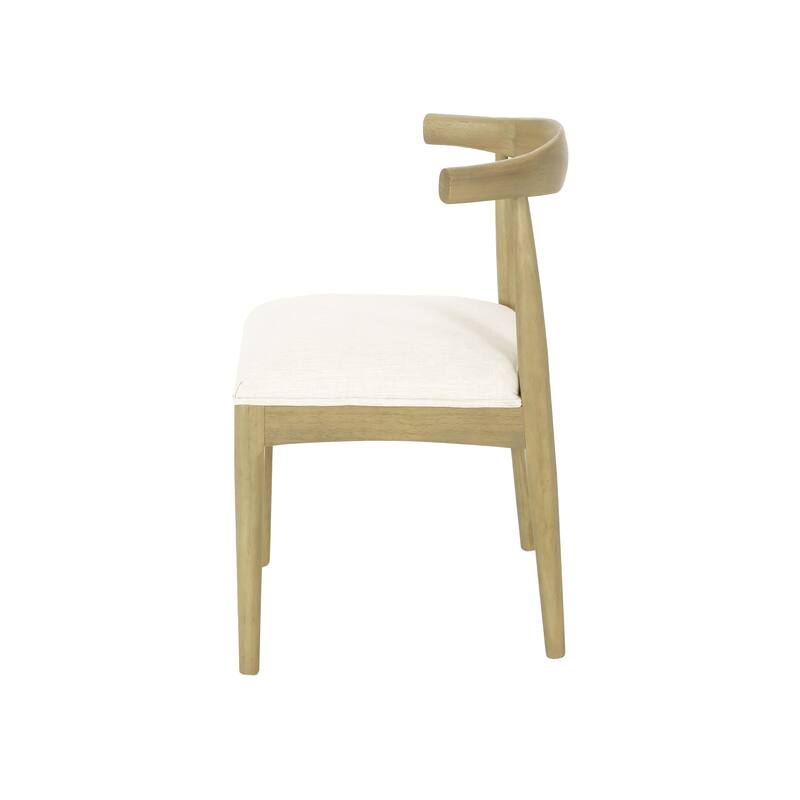 Cortina Fabric and Rubberwood Dining Chairs (Set of 2) by Christopher Knight Home