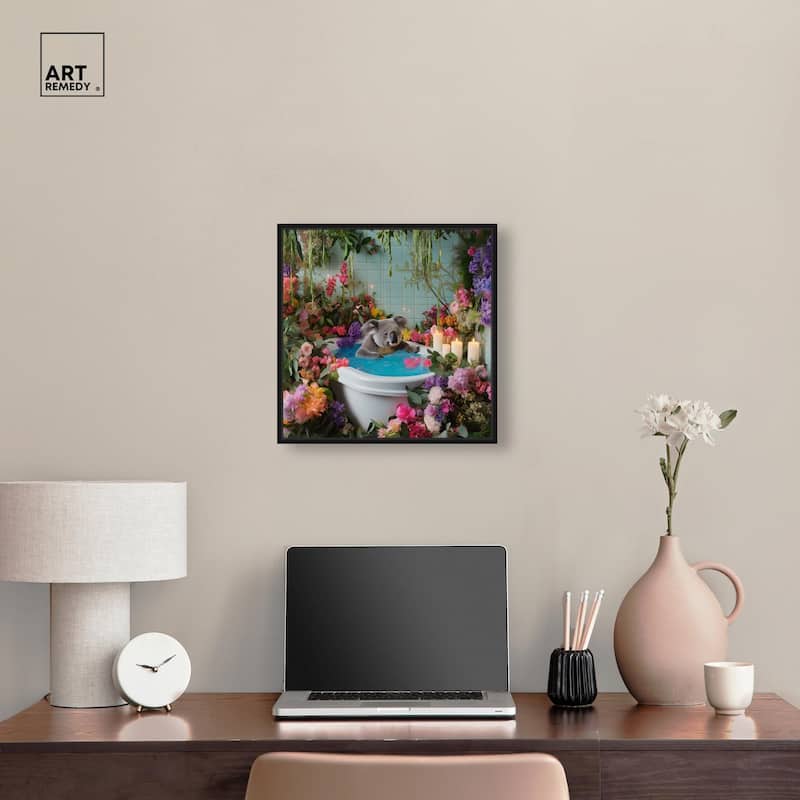 Koala Bath Canvas by Art Remedy
