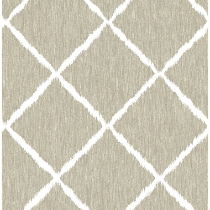 A-Street Prints Linen Ikat Trellis Wallpaper
