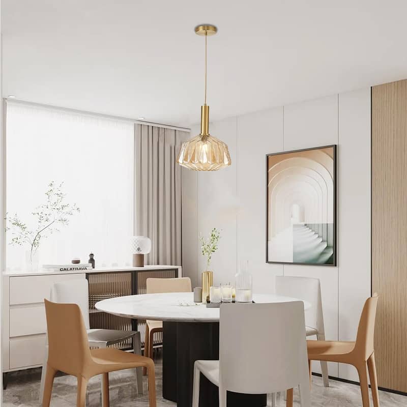 11.81” Bedroom lights gold bulbs light glass, metal pendant light fixtures