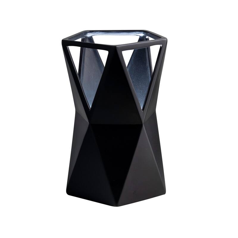 Justice Design Group Totem Ceramic Portable Table Lamp - Incandescent - Carbon Black