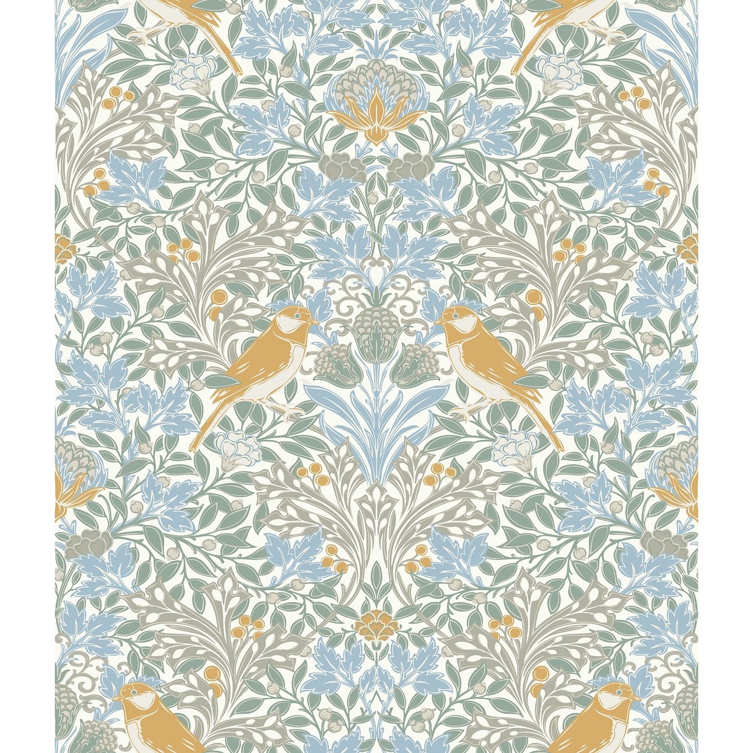 RoomMates Garden Aviary Sky Blue Peel and Stick Wallpaper