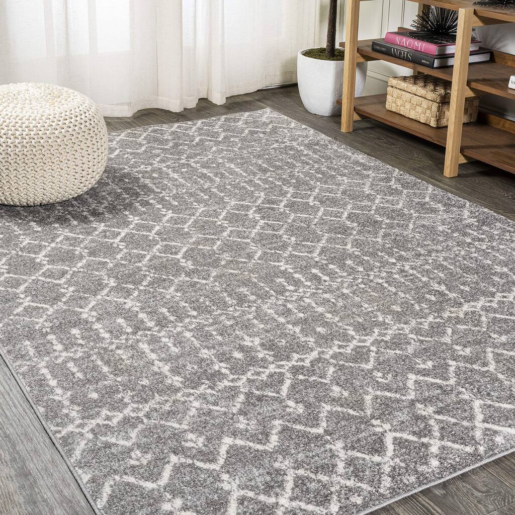 Moroccan Hype Boho Vintage Diamond Indoor Area-Rug Bohemian Easy-Cleaning Bedroom Kitchen Living Room Non Shedding, 5 X 8