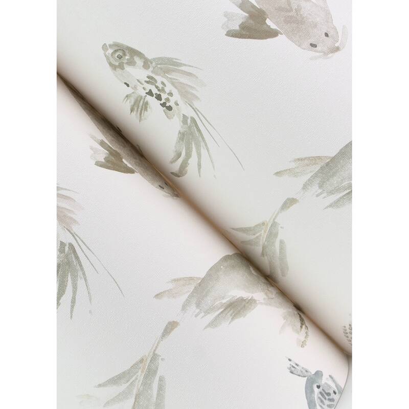 A-Street Prints Koi Stone Fish Wallpaper