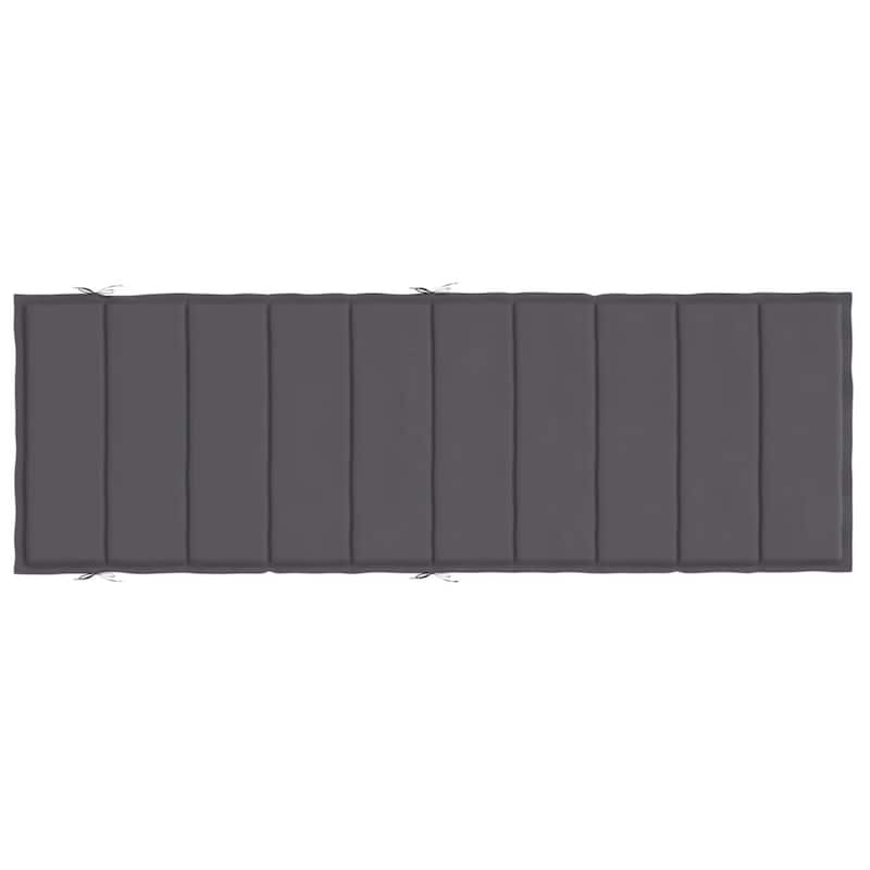 Outdoor Cushion for Chaise Lounger, 1 Pillow, 73in Gray Oxford Fabric