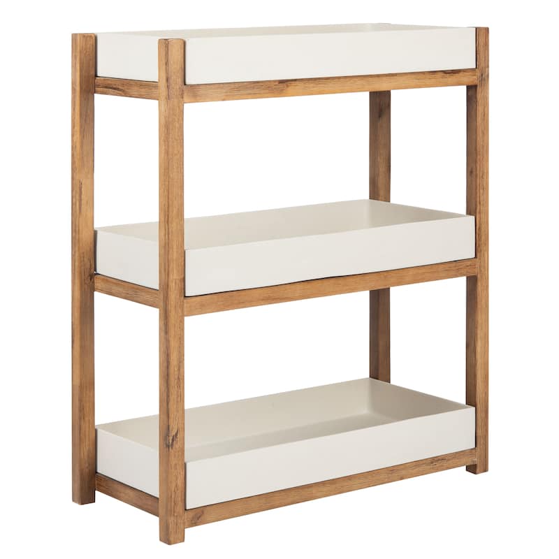 SAFAVIEH Outdoor Jaycie 3-Tier Shelf - 31.4" W x 13.7" L x 38.5" H - 31Wx14Dx39H