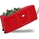 preview thumbnail 22 of 26, Christmas Rolling Tree Storage Bag Red Stars Print