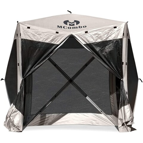 Mcombo 4-Sided Gazebo Portable Pop Up Tent Canopy, Shelter Hub Screen Tent for Outdoor Party (4-6 Persons), 1024-4PC