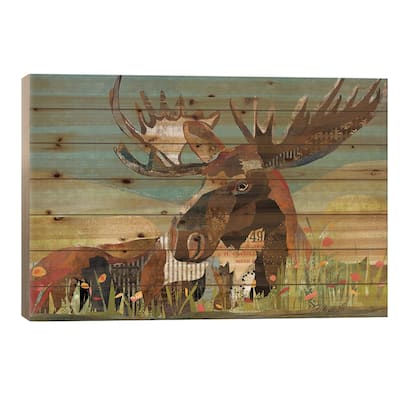 Sunbathing Beast Print On Wood by Traci Anderson - Multi-Color