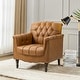 preview thumbnail 19 of 72, Tufted Accent Chair Vegan Leather Armchair for Living Room