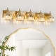 preview thumbnail 95 of 182, 2/3/4-Light Modern Bathroom Crystal Vanity Light Wall Sconces 35.4 - Gold
