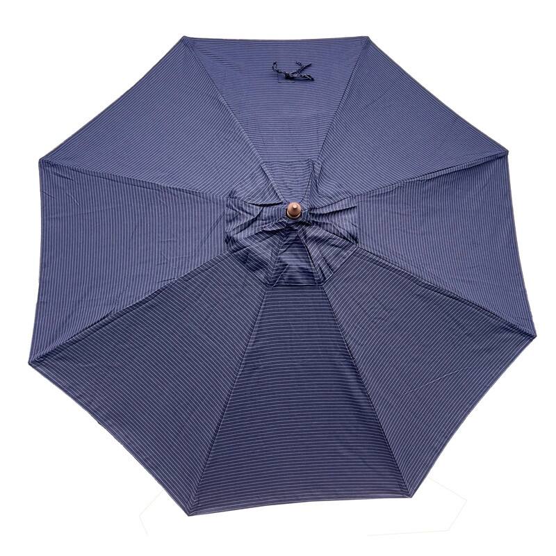 Tropishade 9' Market Umbrella with Sunbrella 14050-04 Scale Indigo