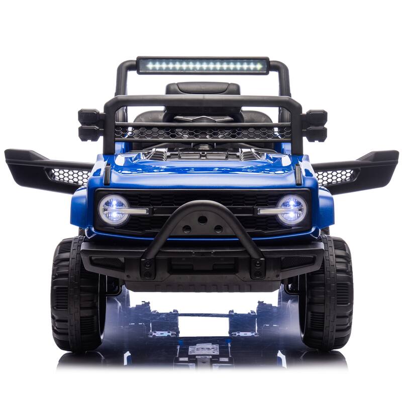 12V Kids Ride On 6-Wheel electric truck car W/Parents Control,Six-Wheel Suspension,Four motors,Power display,Searchlight