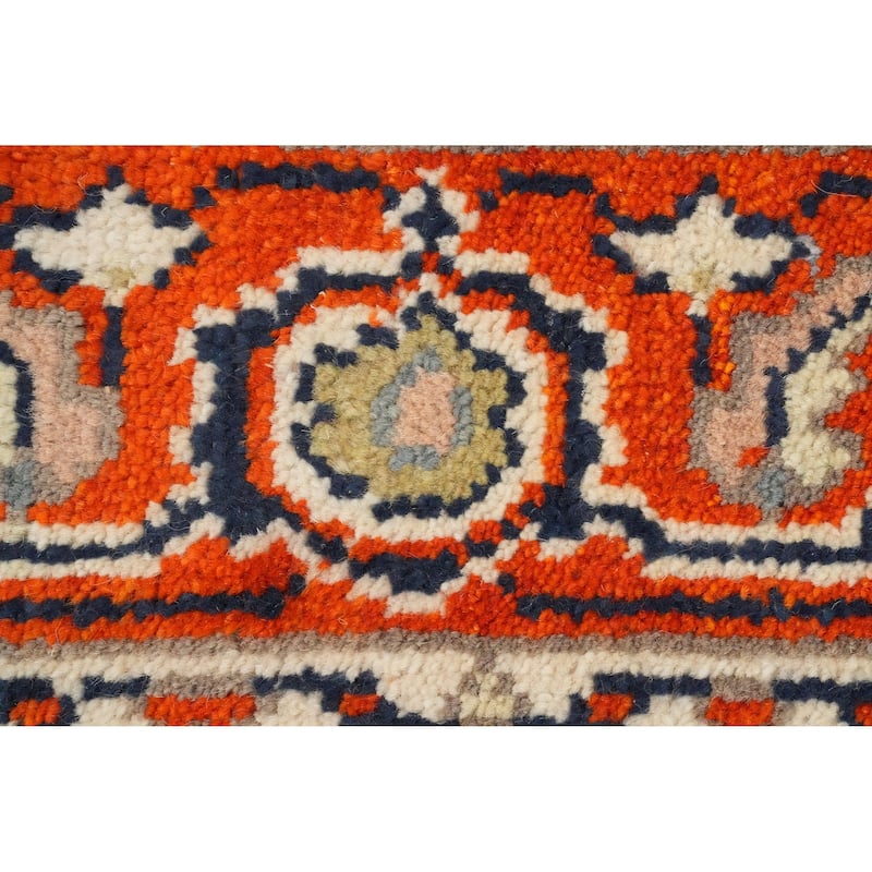 Hand Knotted Oriental 100% Wool Carpet Transitional Floral Beige & Ivories Oushak Area Rug - 5' 11'' X 4' 0''