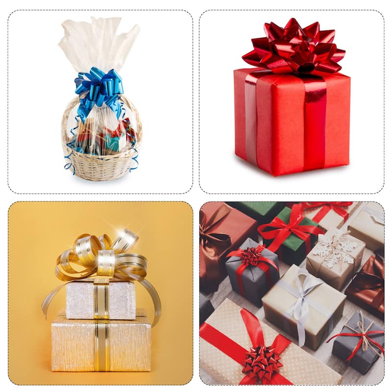 5pcs 7 Inch Large Pull Bow Gift Wrapping Big Pull Bows Ribbon