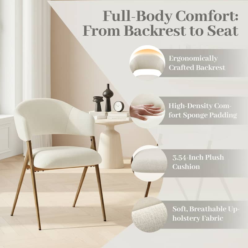 Modern Reclining Dining Chairs, 135° Back & 18.9" Wide Seat with Thick Cushion