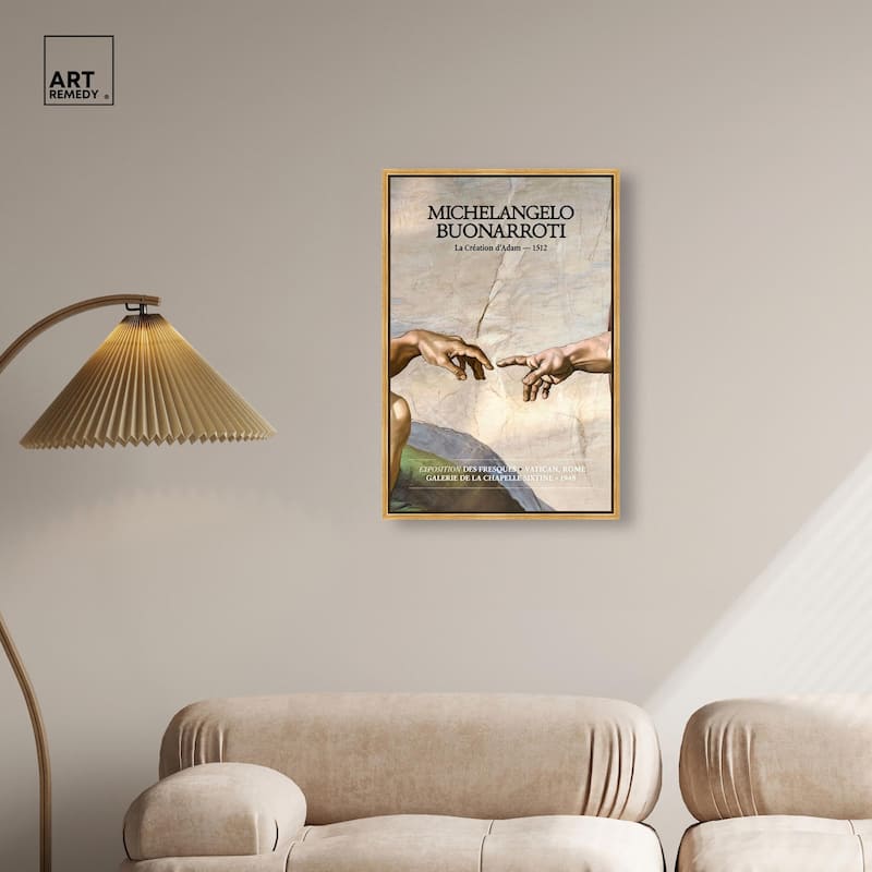 Touching Fingers Canvas by Art Remedy