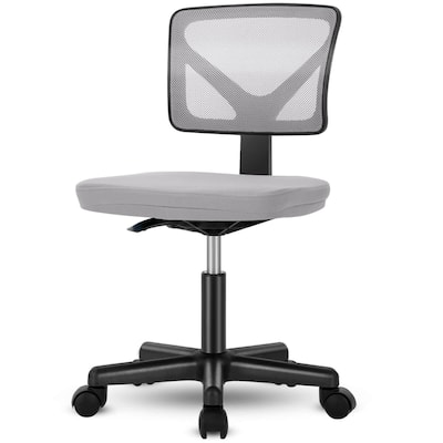 Child Armless Mesh Office Chair, Office Computer Desk Chair, Rolling Work Swivel Chairs for Home, Study, Student, Adults