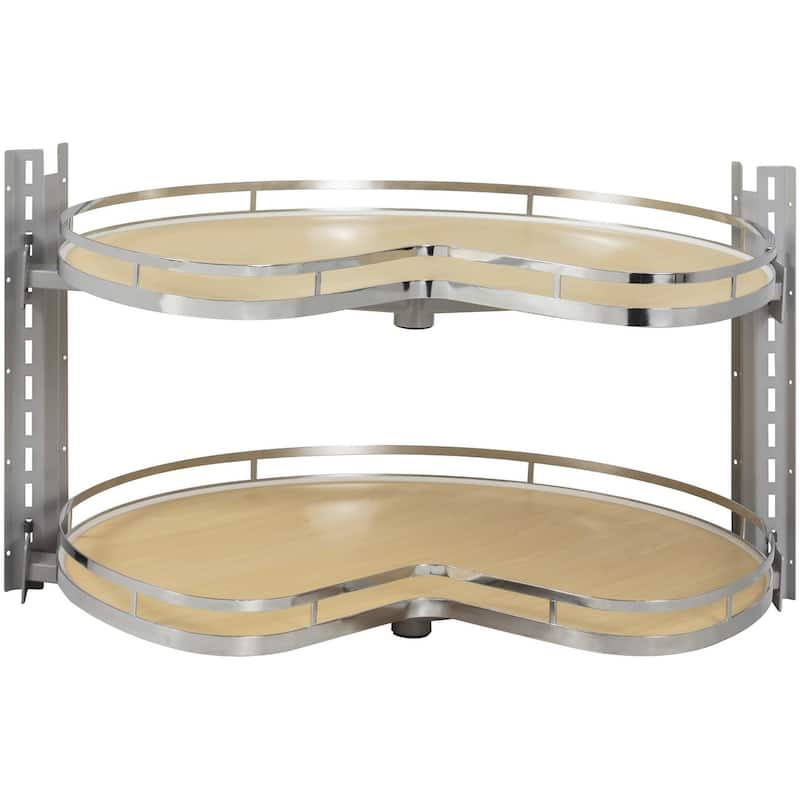 Hardware Resources LSKNP31 CORNERMAX 32" W Kidney 2 Tier Side Mount - UV Coated