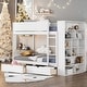 preview thumbnail 2 of 30, Twin over Twin Multi-function Bunk Bed With 2 Drawers And Multi-layer Cabinet,Solid Construction