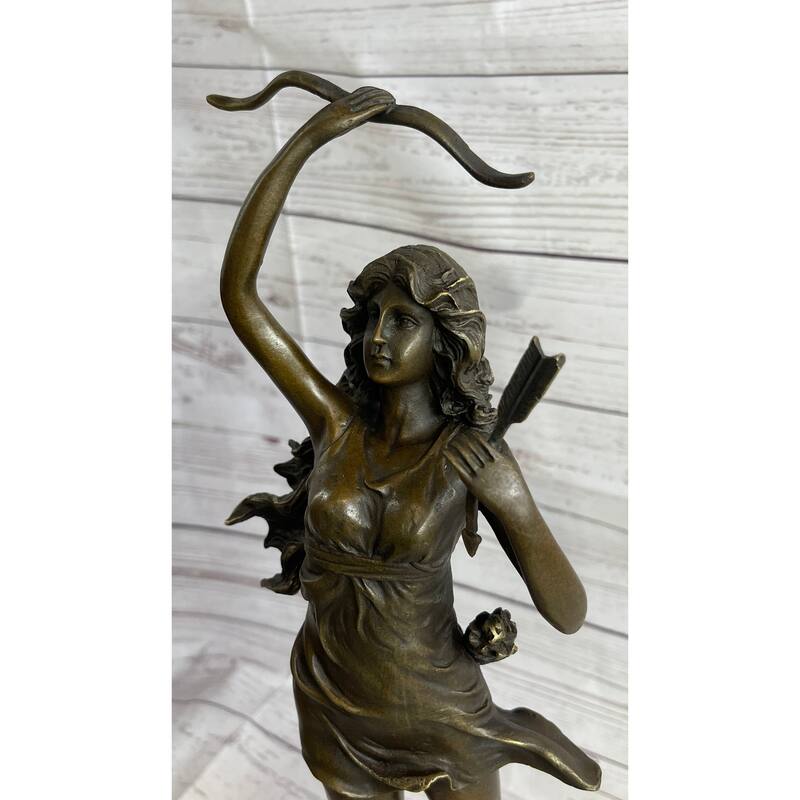 Artemis Diana The Hunter By C. Mirval Bronze Sculpture Sculpture Figurine