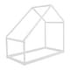 preview thumbnail 5 of 7, Wooden Twin Bed Frames w/Roof, Montessori House Shaped Floor Bed for Kids Girls Boys, Sturdy Framework, Easy Assembly, No Noise