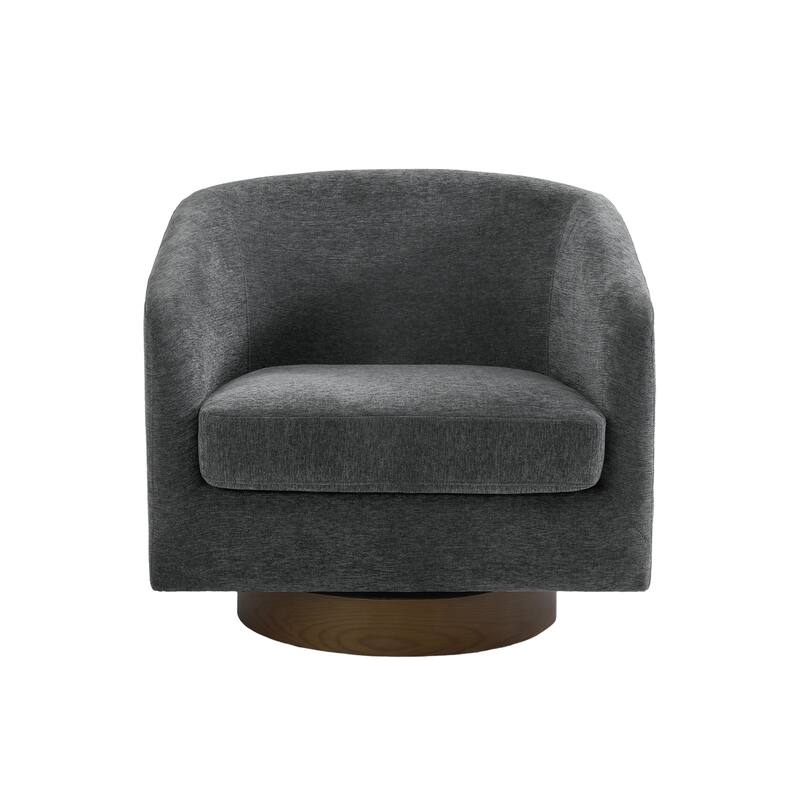 31.1'' W Modern Barrel Swivel Accent Chair