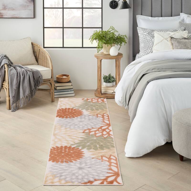 Nourison Aloha Floral Modern, Indoor/Outdoor Area Rug