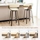 preview thumbnail 152 of 167, Glitzhome Set of 2 or 4 Modern Counter & Bar Height Wooden Swivel Bar Stools