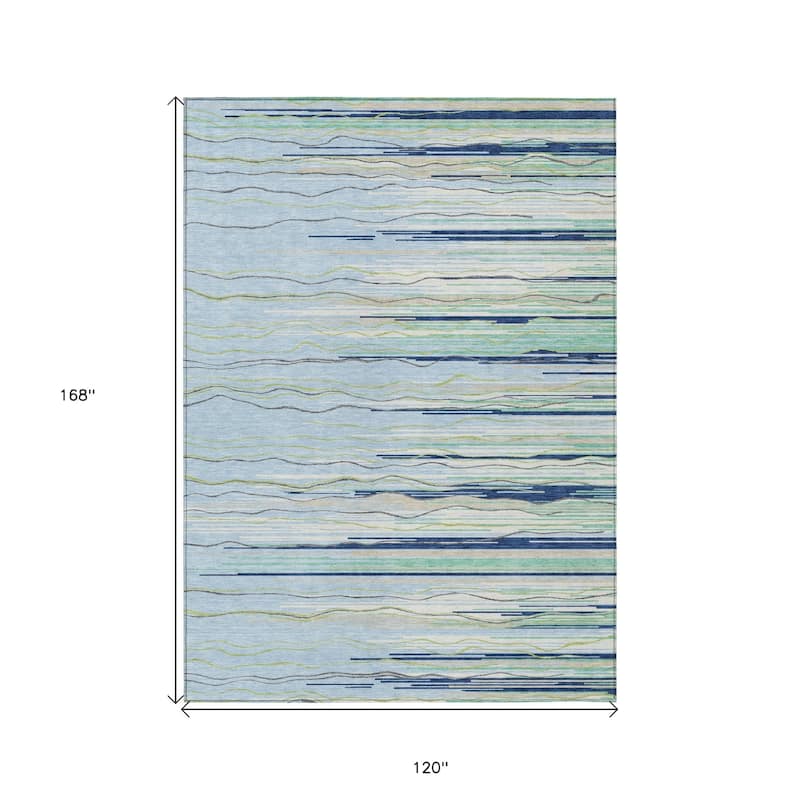 HomeRoots Striped Transitional Rectangle Outdoor Rug