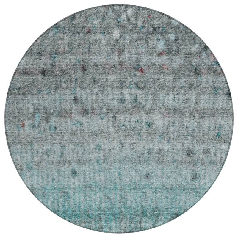 Machine Washable Indoor/ Outdoor Ombre Stripes Chantille Rug