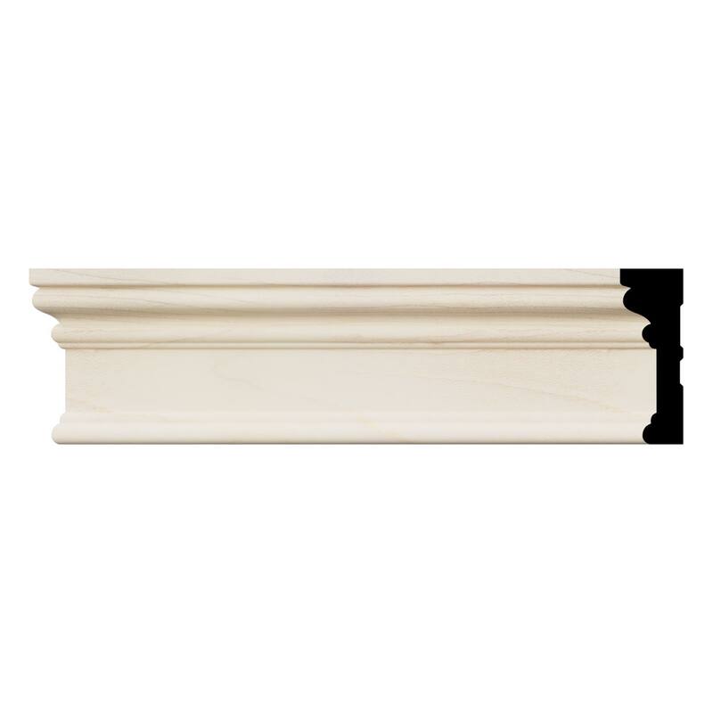 BRB3:11/16-in D x 2-1/4-in W x 96-in L Americraft Solid Hardwood Stain Grade Baby Howe Casing Moulding - Maple