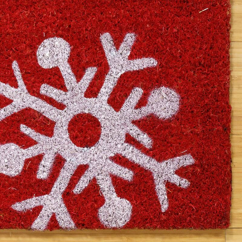 Licensed Disney Mickey Mouse Coir Xmas 'Happy Holidays' and Mickey Santa Door Mats, 2 Pack - 1'6" x 2'8"