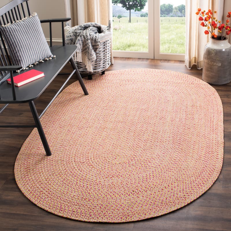 SAFAVIEH Handmade Braided Mariea Country Cotton Rug - 3' x 5' Oval - Multi